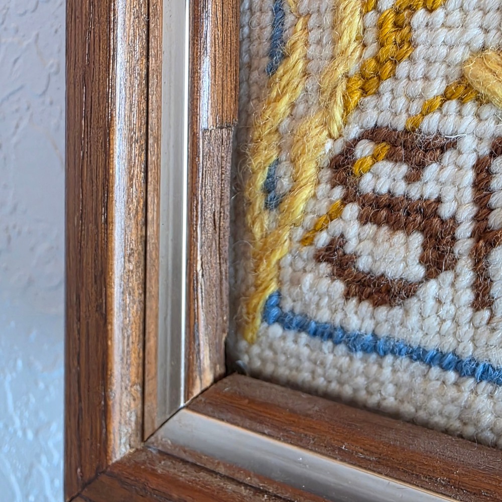 Sunset Needlepoint 5723 'The Lord Is My Shepherd' Needlepoint 6x6 Frame Psalm 23 - Picture 9 of 11
